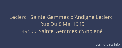 Leclerc - Sainte-Gemmes-d'Andigné Leclerc
