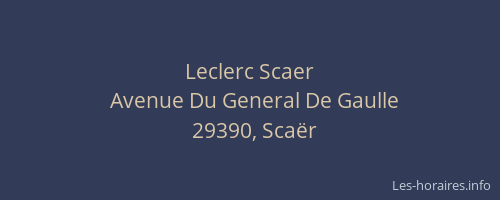 Leclerc Scaer