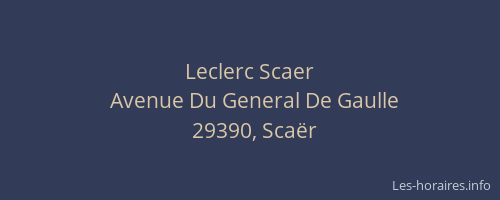 Leclerc Scaer