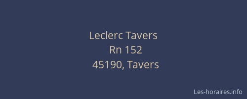 Leclerc Tavers