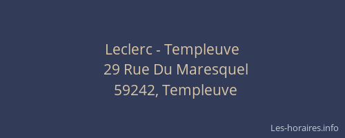 Leclerc - Templeuve