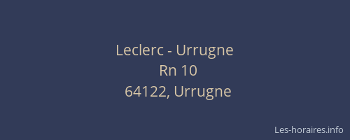 Leclerc - Urrugne