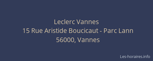 Leclerc Vannes