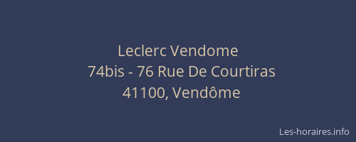Leclerc Vendome