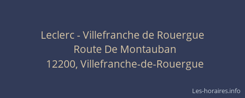 Leclerc - Villefranche de Rouergue