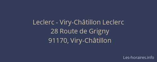 Leclerc - Viry-Châtillon Leclerc
