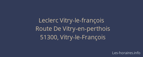 Leclerc Vitry-le-françois