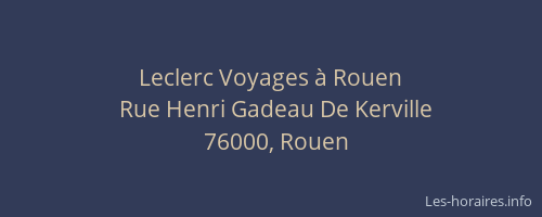 Leclerc Voyages à Rouen
