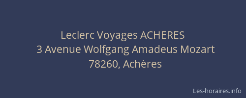 Leclerc Voyages ACHERES