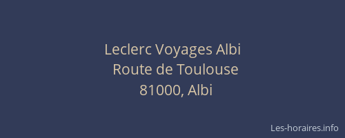 Leclerc Voyages Albi