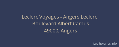 Leclerc Voyages - Angers Leclerc