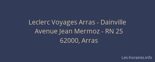 Leclerc Voyages Arras - Dainville