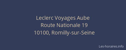 Leclerc Voyages Aube