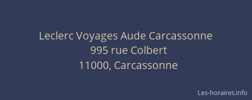 Leclerc Voyages Aude Carcassonne