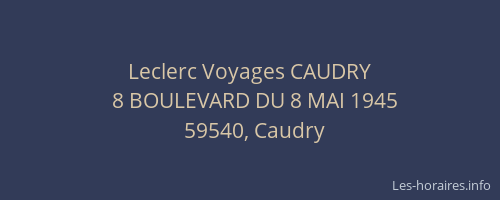 Leclerc Voyages CAUDRY