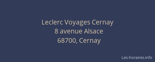 Leclerc Voyages Cernay