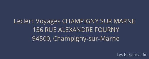 Leclerc Voyages CHAMPIGNY SUR MARNE