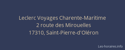 Leclerc Voyages Charente-Maritime