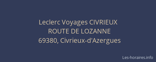 Leclerc Voyages CIVRIEUX