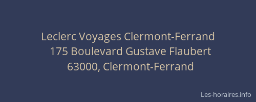 Leclerc Voyages Clermont-Ferrand