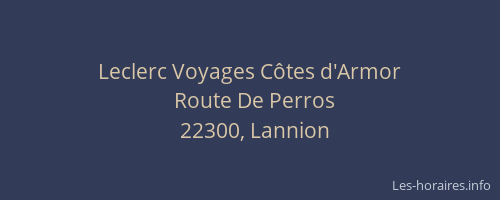 Leclerc Voyages Côtes d'Armor
