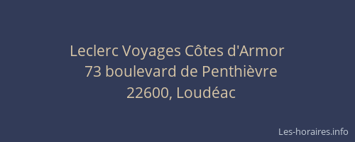 Leclerc Voyages C&ocirc;tes d'Armor