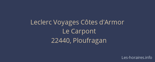 Leclerc Voyages C&ocirc;tes d'Armor