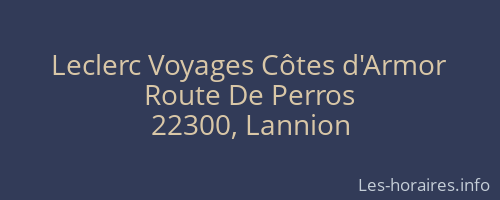 Leclerc Voyages Côtes d'Armor