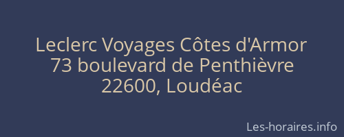 Leclerc Voyages Côtes d'Armor