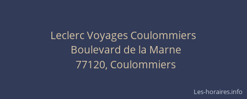 Leclerc Voyages Coulommiers
