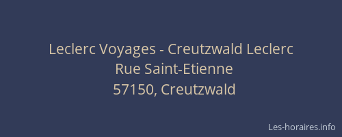 Leclerc Voyages - Creutzwald Leclerc