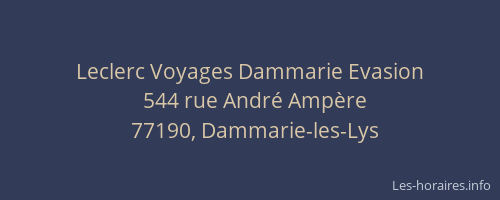 Leclerc Voyages Dammarie Evasion