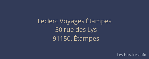 Leclerc Voyages Étampes