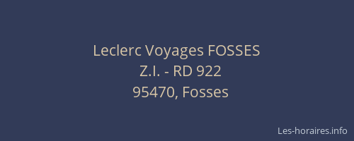 Leclerc Voyages FOSSES
