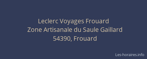 Leclerc Voyages Frouard