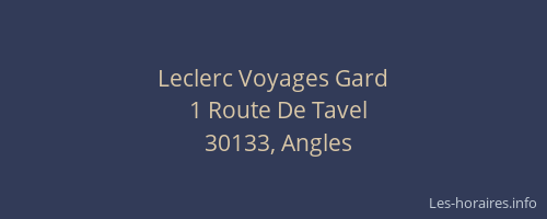 Leclerc Voyages Gard