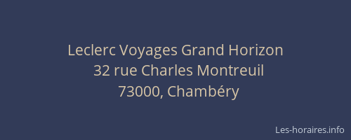 Leclerc Voyages Grand Horizon