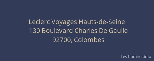 Leclerc Voyages Hauts-de-Seine