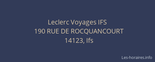 Leclerc Voyages IFS