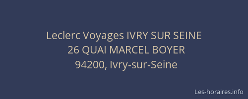 Leclerc Voyages IVRY SUR SEINE