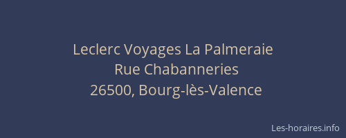 Leclerc Voyages La Palmeraie