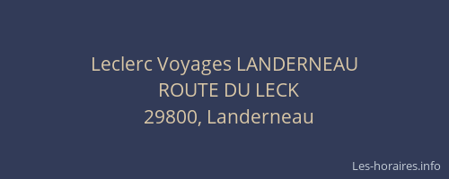 Leclerc Voyages LANDERNEAU
