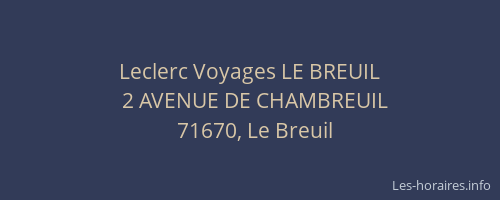 Leclerc Voyages LE BREUIL