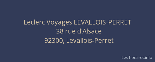 Leclerc Voyages LEVALLOIS-PERRET