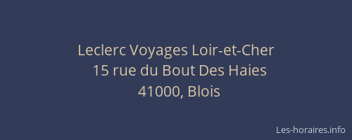 Leclerc Voyages Loir-et-Cher
