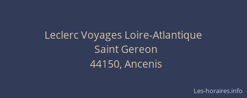 Leclerc Voyages Loire-Atlantique