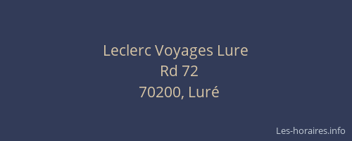 Leclerc Voyages Lure