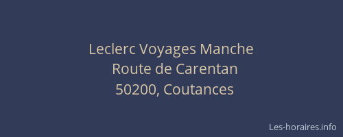 Leclerc Voyages Manche