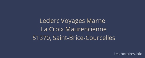 Leclerc Voyages Marne