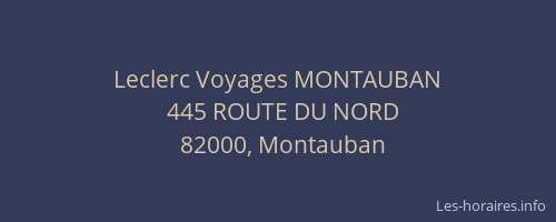 Leclerc Voyages MONTAUBAN